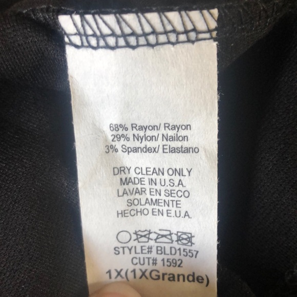 Black Dress with Sheer Floral Sleeve - Picture 4 of 4